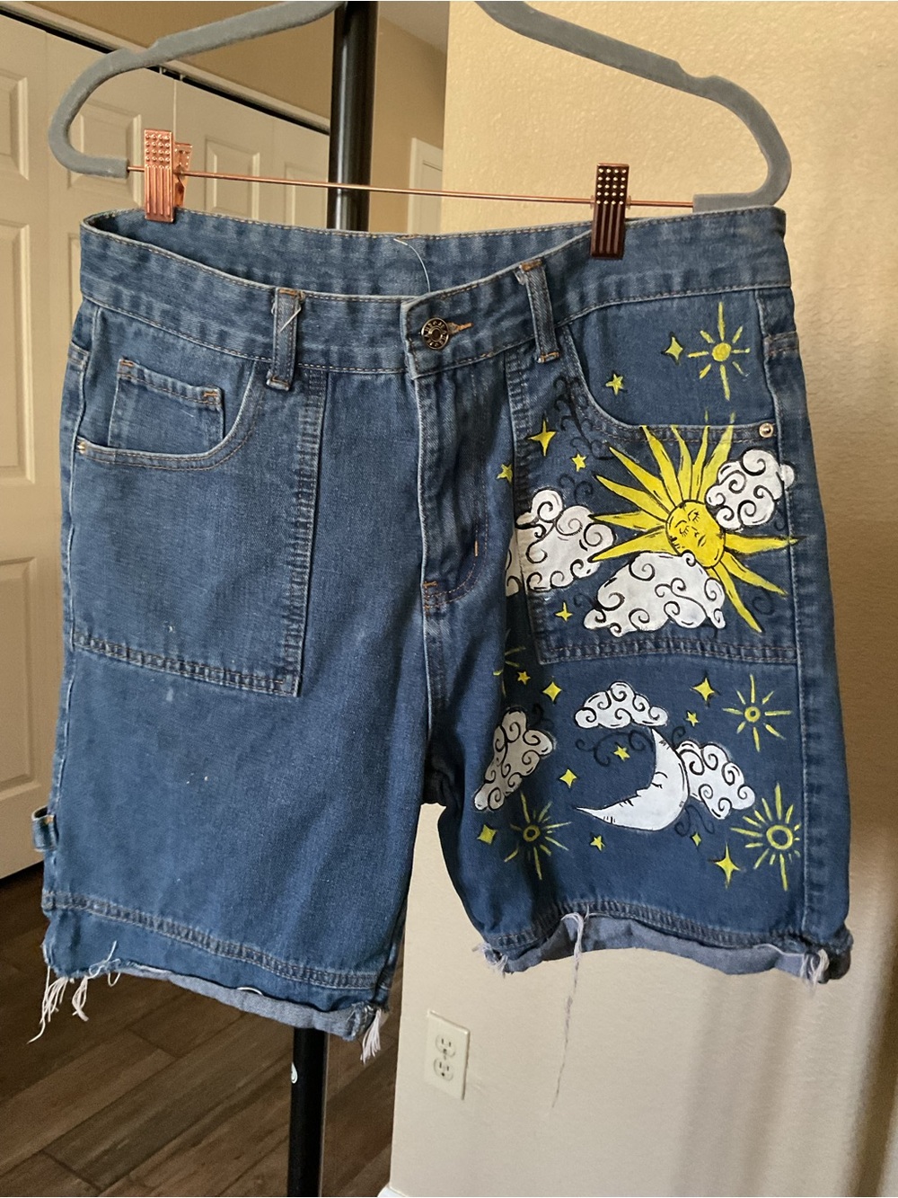 🌞✨AZThriftsoul Summer Reset Sale!⭐️🌵Upcycled Handpainted Vintage style shorts